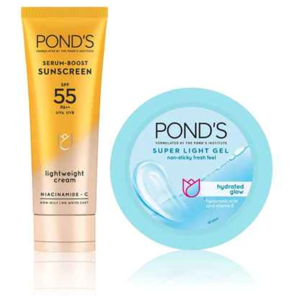 Pond's Serum-Boost Sunscreen SPF 55 and Super Light Gel